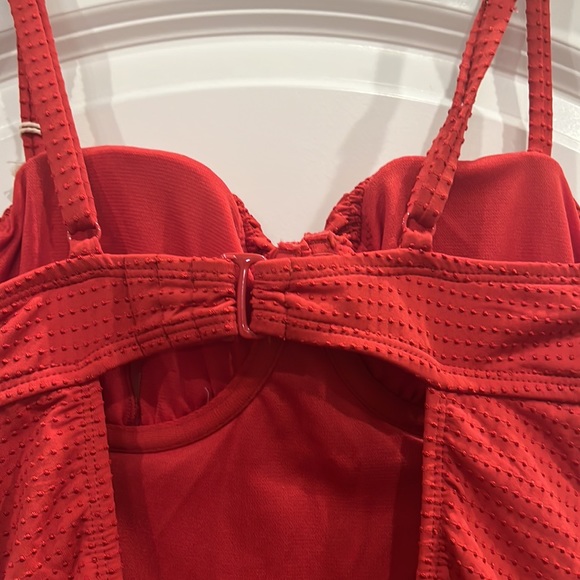 RHODE red textured dot one piece S(4-6) - Picture 6 of 10